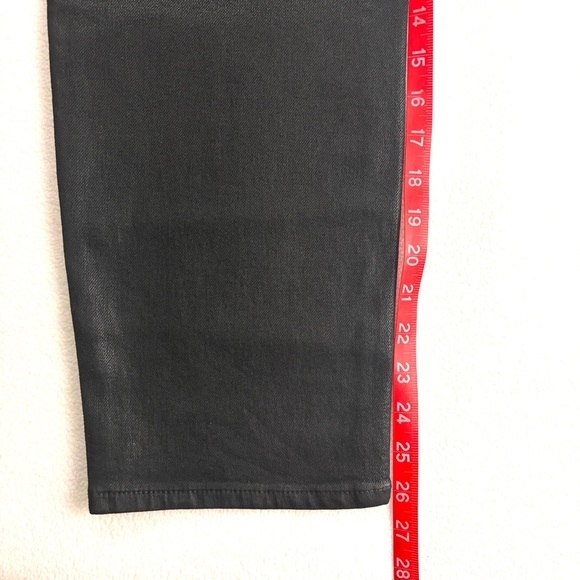 NWOT Good American Black Coated Midrise Tummy Control Butt Lift Pants (15) - Picture 12 of 15